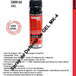 SPRAY DE DEFENSA SABRE RED GEL MK-4 HOMOLOGADO 75/90 ml