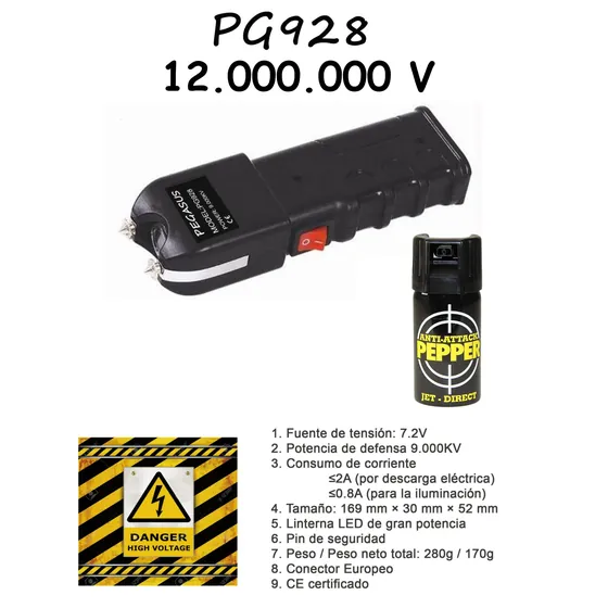 Packs taser + spray